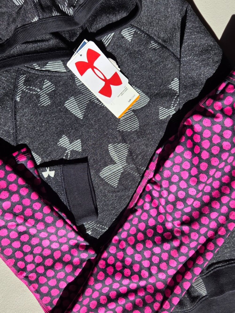 Under Armour Girls Size Medium ~ Hoodie Sweatshirt & Leggings ~ NEW